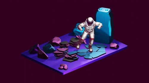 Astronauts fly on the moon