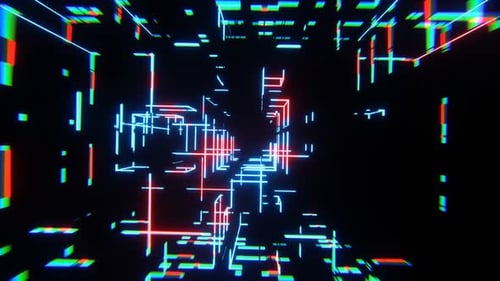 Loop Vj Background Animation Of Twinkling Prism Rotation 02