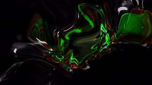 Animation liquide de marbre huileux de fond, liquide huileux abstrait animé