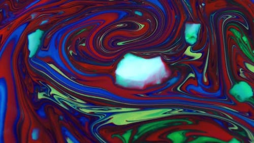 Abstract Swirl of Red, Blue, Green and White Colors