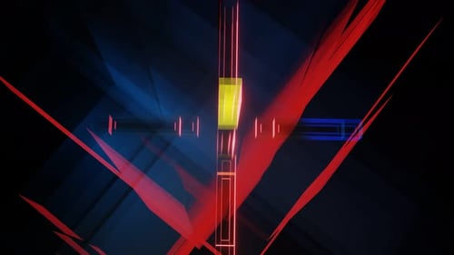 Abstrakte irisierende transparente Neonfigur