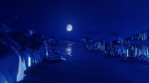 Glaciers At Night