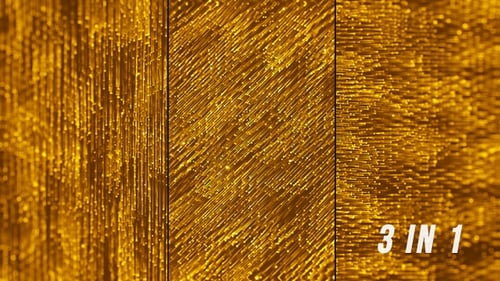 Dynamic Golden Particle Lines Abstract Motion Background Collection