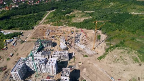 Vista aérea Construcción de locales residenciales