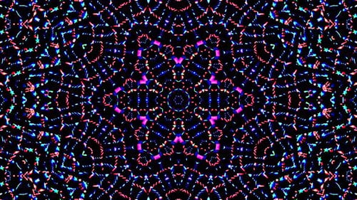 Lumière abstraite brillante gouvernant la polychromie, kaléidoscope