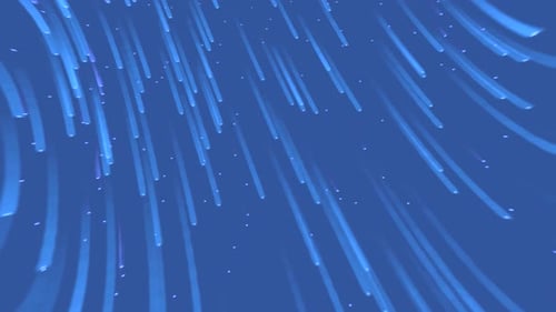 Abstract Blue Lines and Dots Flowing Technology Motion Background