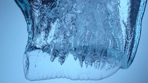 Water Pouring Creates Bubbles and Visuals