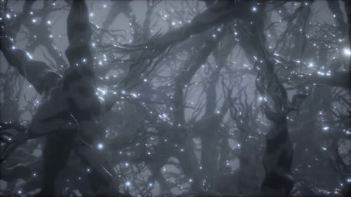 Abstract Neural Network with Glowing Synapses Animation