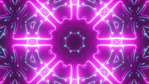 Kaléidoscope lumineux abstrait technologique numérique futuriste