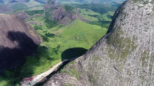 Rural landscape aerial view. Nature scenery