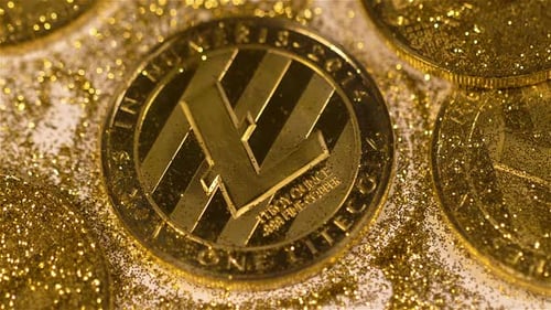 Litecoin Covered with Golden Dust Presents Money Macro