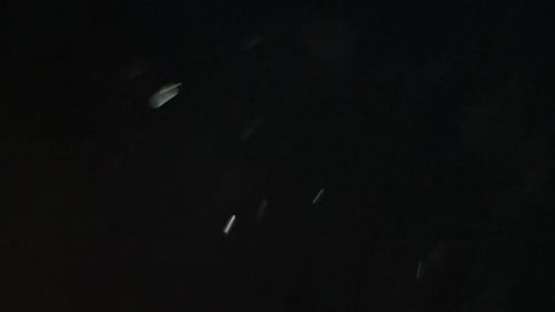 Partikel fliegen auf schwarzem Hintergrund
