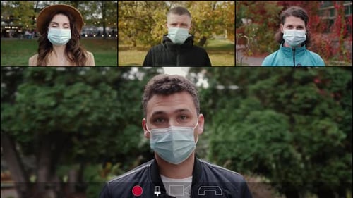 People Using Video Call