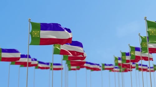 Animação 3D de Khakassia Row Of Flags