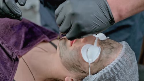 Cosmetic Facial Treatment Close Up