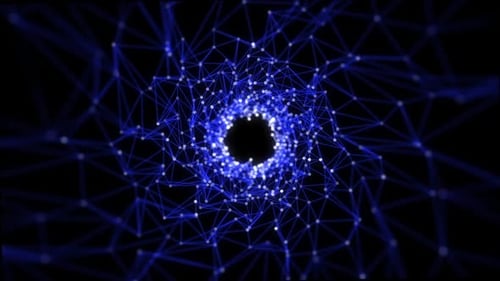 Digital Network Tunnel Motion Background