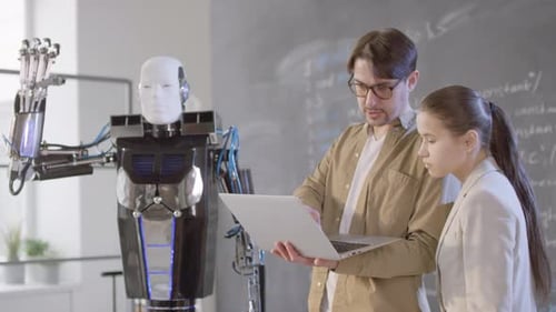 Studentinnen beibringen, Roboter zu steuern