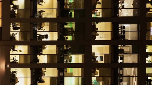 timelapse of modern office block