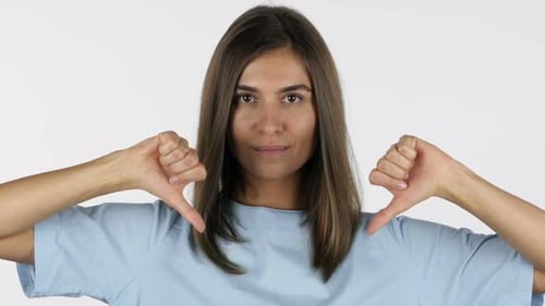 Thumbs Down by Young Girl
