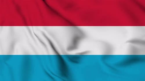 Luxembourg Flag Waving Realistic Fabric Seamless Loop