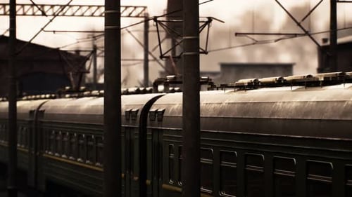 Alter sowjetischer Elektrobahnhof