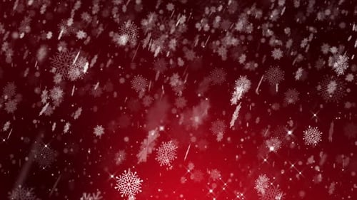 Festive Snowfall Background Loop with Glitter