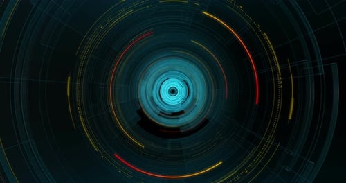 Futuristic HUD Circle Reveal Animation