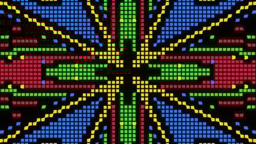 Vj Loop Animation Of Pixel Mosaic Ver08 02