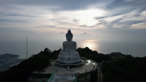 Drone View of the Big Buddha Thailand