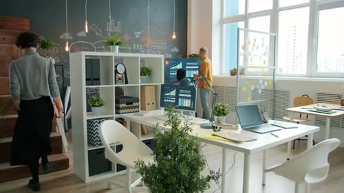 Team Collaboration Meeting in Modern Office Workplace