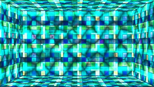 Dynamic Abstract Geometric Box Room Background Loop