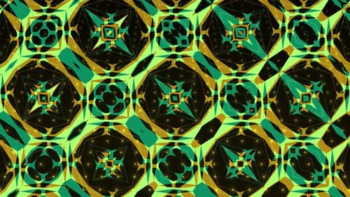 Vibrant Geometric Kaleidoscope Pattern Animation