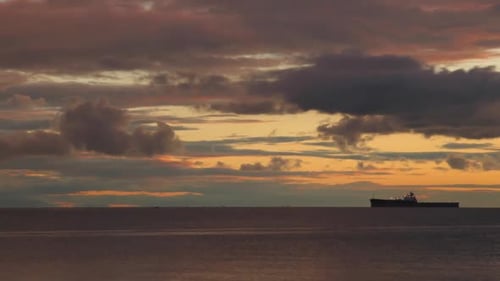 Ocean Clouds Sunset Time Lapse
