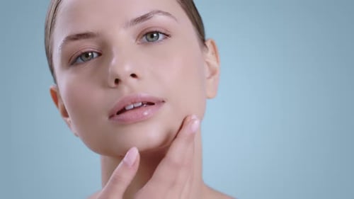 Young Woman's Fresh Face Close-up