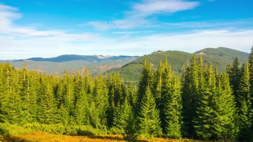 Mountain Landscape with a Clouds and Shadows