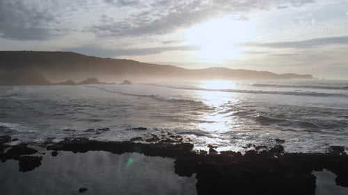 Sonnenuntergang an einem Strand