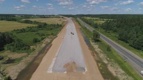 Highway Construction Aerial View