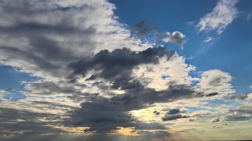 Clouds and Sun Rays at Sunset