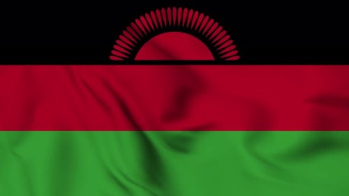 Realistic Malawi Flag Waving Animation