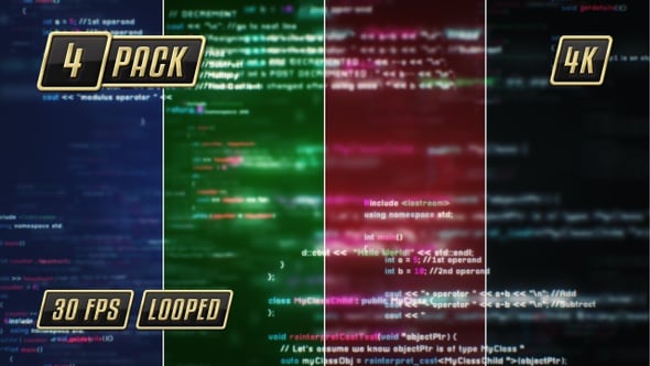 Computer Code Programming Hacking Background Loop, Backgrounds Motion ...