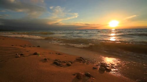 Beautiful Sunset on a Tropical Sandy Beach