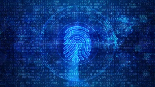 4k Authentifizierung zur Identifizierung von Fingerabdrücken für den Zugriff auf finanzielle Big Data.