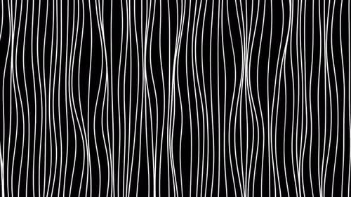 Abstract Curving White Strings Flowing on a Black Background Seamless Loop