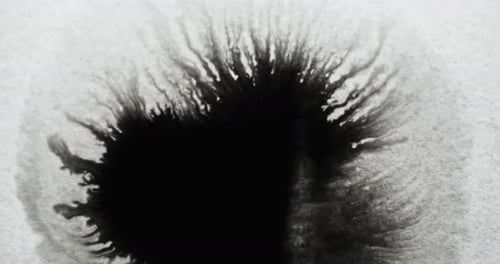 Black Water Ink Drop Wet Blotch Texture Splash