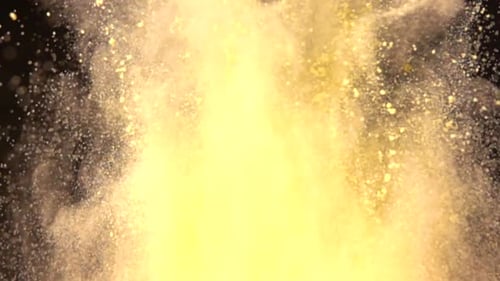 Bunte Pulverexplosion in Zeitlupe