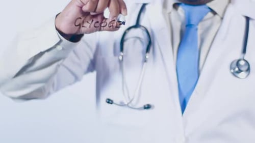 Medical Professional Writes Glycogen