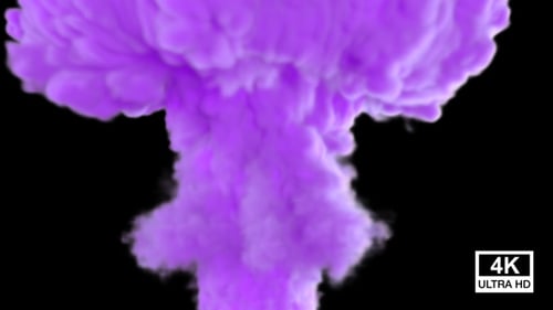Fumée de couleur violette s'écoulant et se propageant au plafond V3