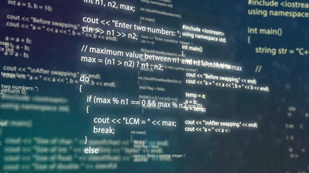 Animated Futuristic Programming Code Stream Background, Backgrounds ...