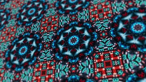 Vibrant Geometric Kaleidoscope Pattern Motion Background