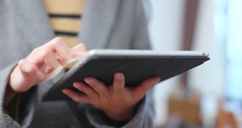Woman Use of Tablet Computer